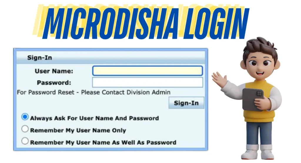 This image shown in The Microdisha Login Process.