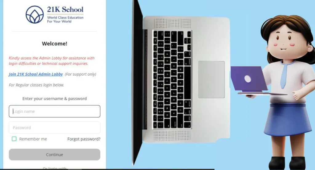 This image shown in How to Access the 21K School Login Portal